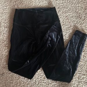 Lululemon black velour leggings size 8